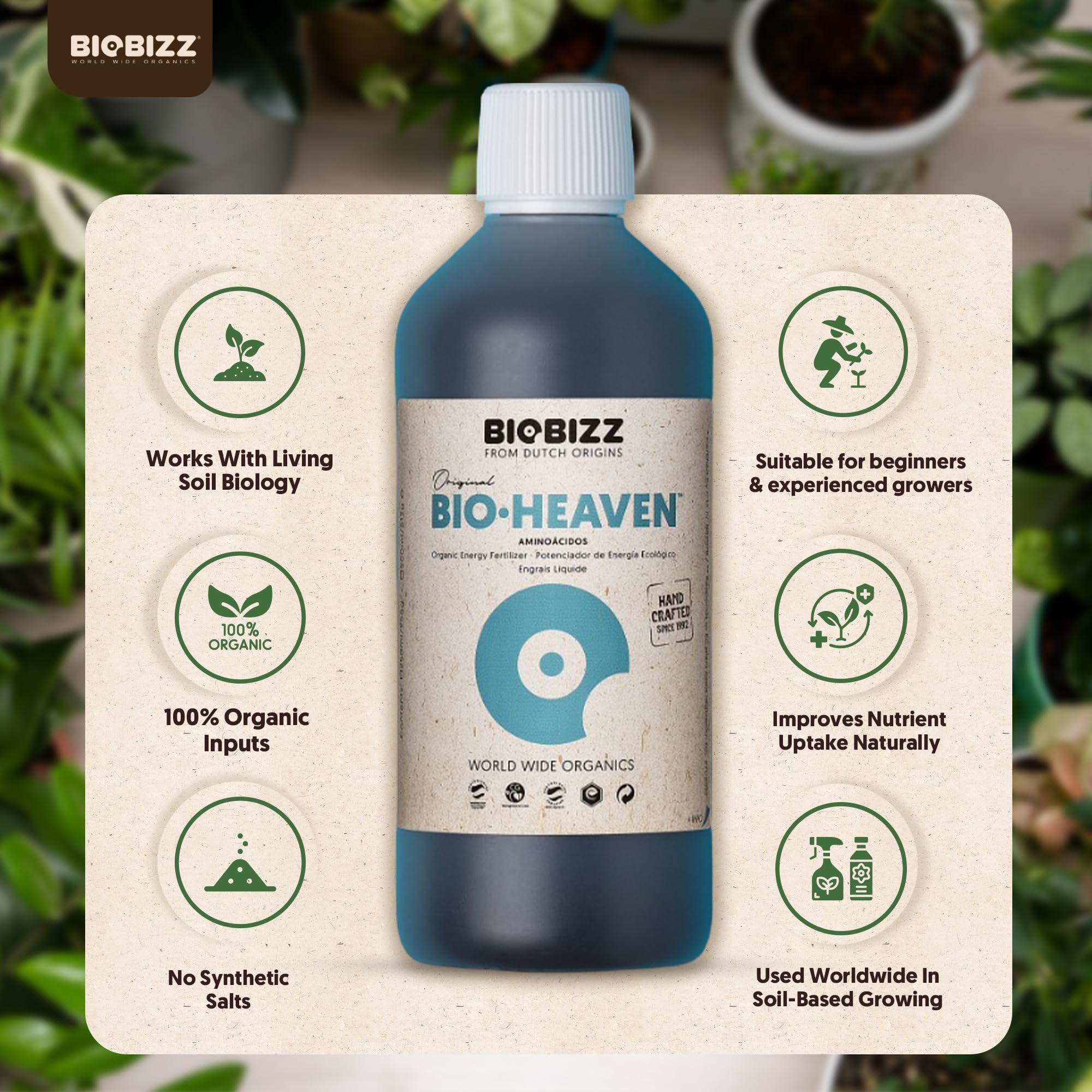 Amazon.com : BioBizz 1L Bio-Heaven Organic Plant Energy Booster